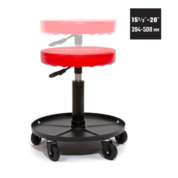 Craftsman Adjustable Height Rolling Creeper Stool with Storage